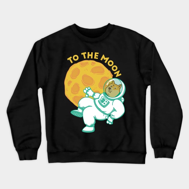 Dogecoin Astronaut Crewneck Sweatshirt by madeinchorley